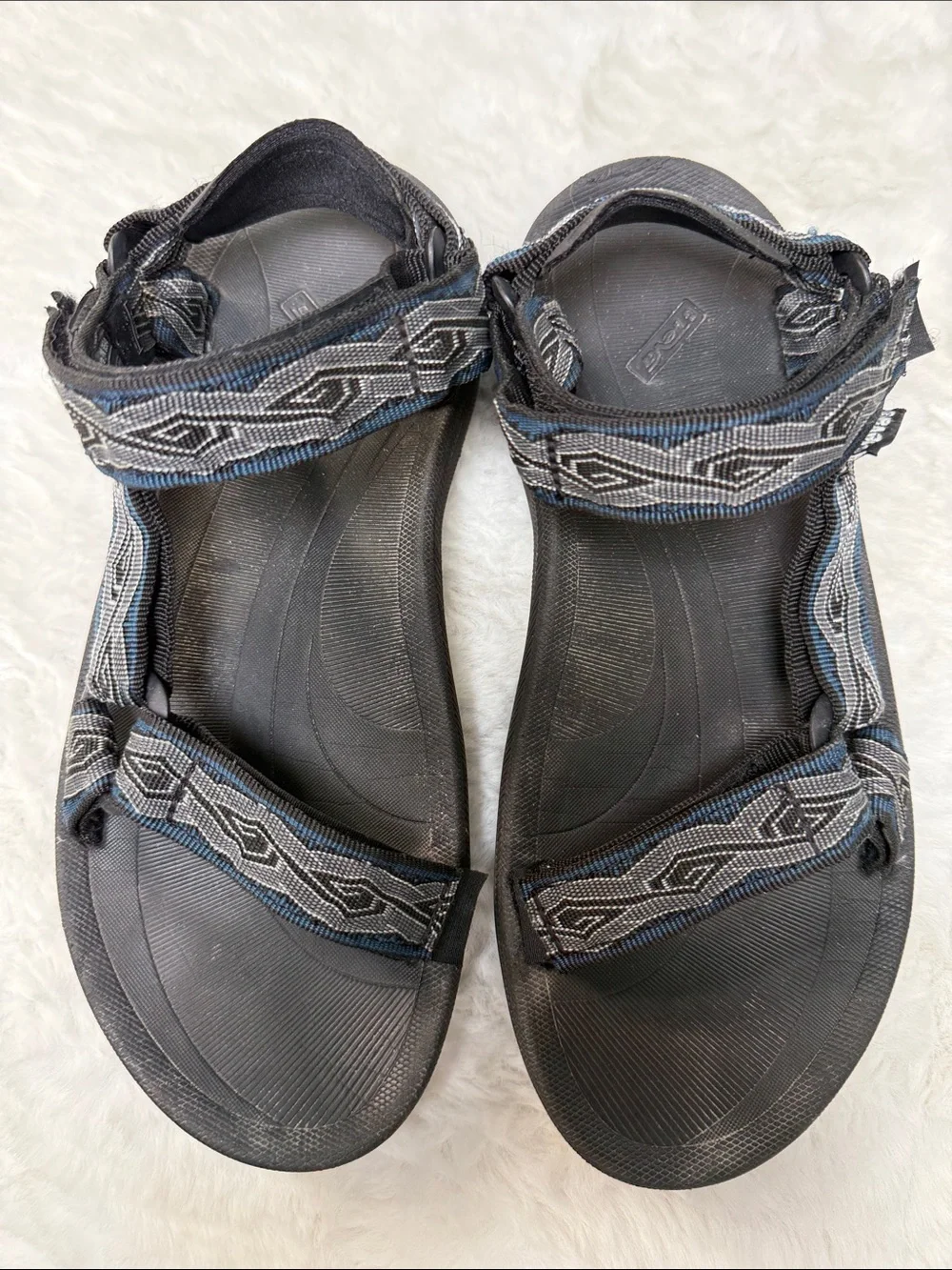 Teva Torin 6584 Men’s 9 Sport Hiking Water Sandals Black Gray Adjustable Trail